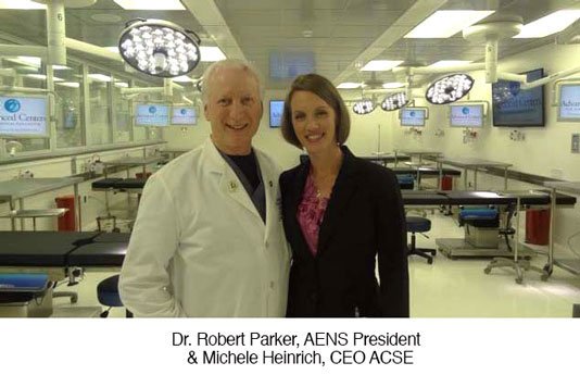Dr. Parker with Michelle Heinrick, RN